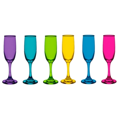 Set 6 Copa Vino + 6 Copas Champaña Rioja Full Color Cristar-1