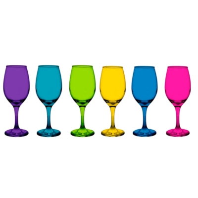 Set 6 Copa Vino + 6 Copas Champaña Rioja Full Color Cristar-2