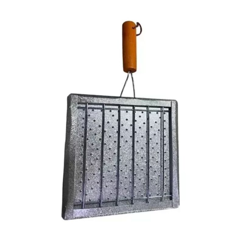 Tostador de Pan Mango Madera Rejillas Metalicas Cocina-0