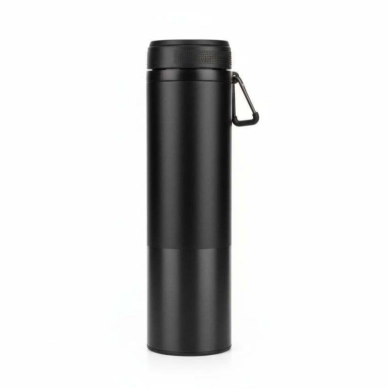 Botella 500mL Insulada Acero Inoxidable Negra