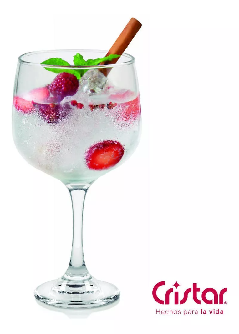 Set 4 Copas Para Gin Tonic Cocktail Vidrio De 653ml Cristar-5