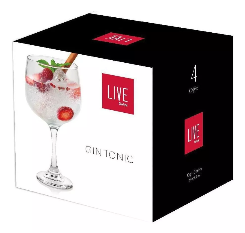Set 4 Copas Para Gin Tonic Cocktail Vidrio De 653ml Cristar-7