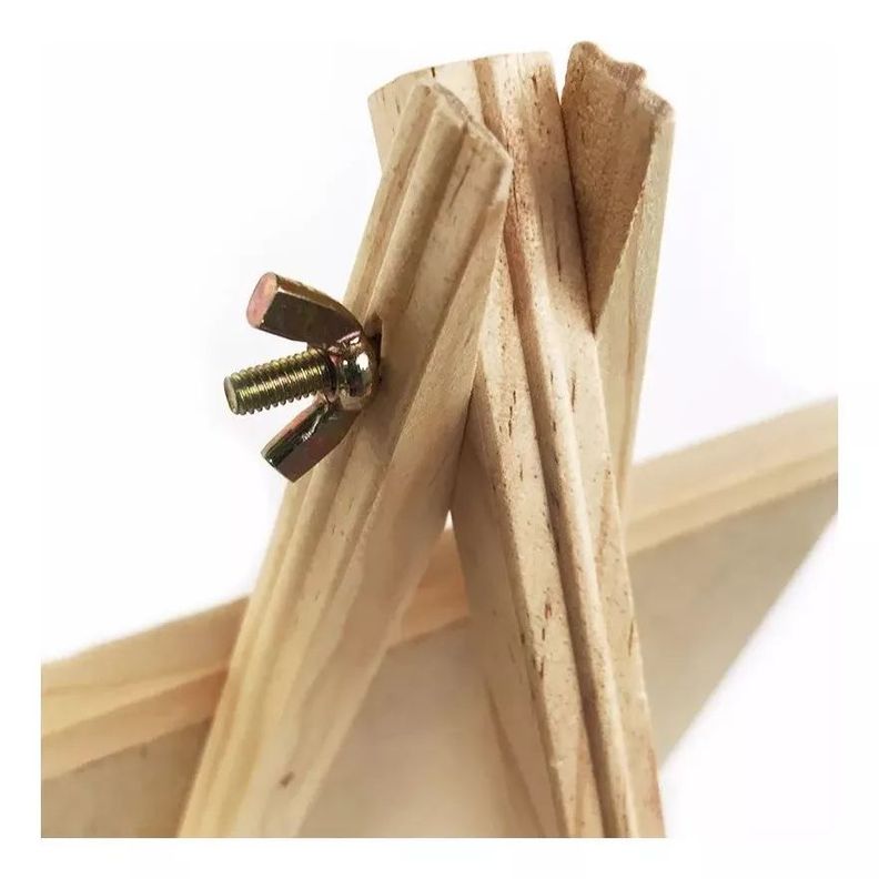 Pizarra Negra De Tiza Con Atril De Madera Tipo Caballete 25x48-3