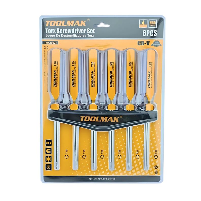 Set Destornilladores Torx Estrella 6 Pzas Herramienta Profesional-0