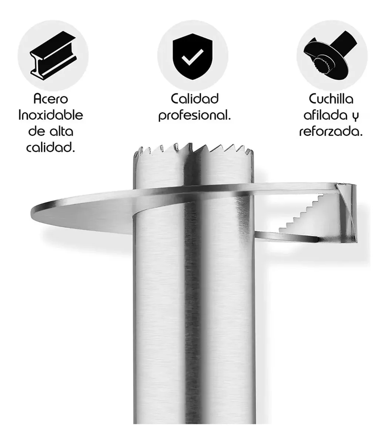 Pelador Cortador Rebanador Picador Extractor Piña Acero Inoxidable-1