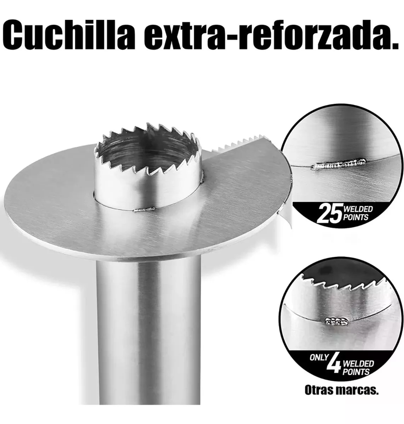 Pelador Cortador Rebanador Picador Extractor Piña Acero Inoxidable-2