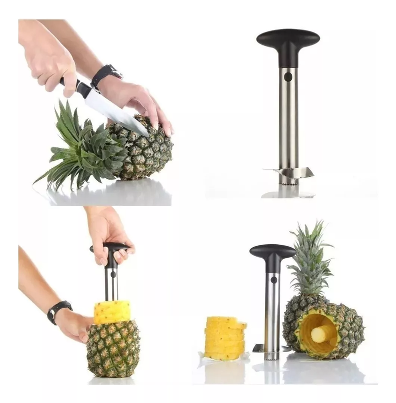 Pelador Cortador Rebanador Picador Extractor Piña Acero Inoxidable-5