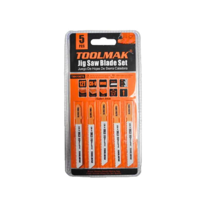 Set de 5 Juegos De Hojas Para Sierra Caladora 8tpi Toolmak-0
