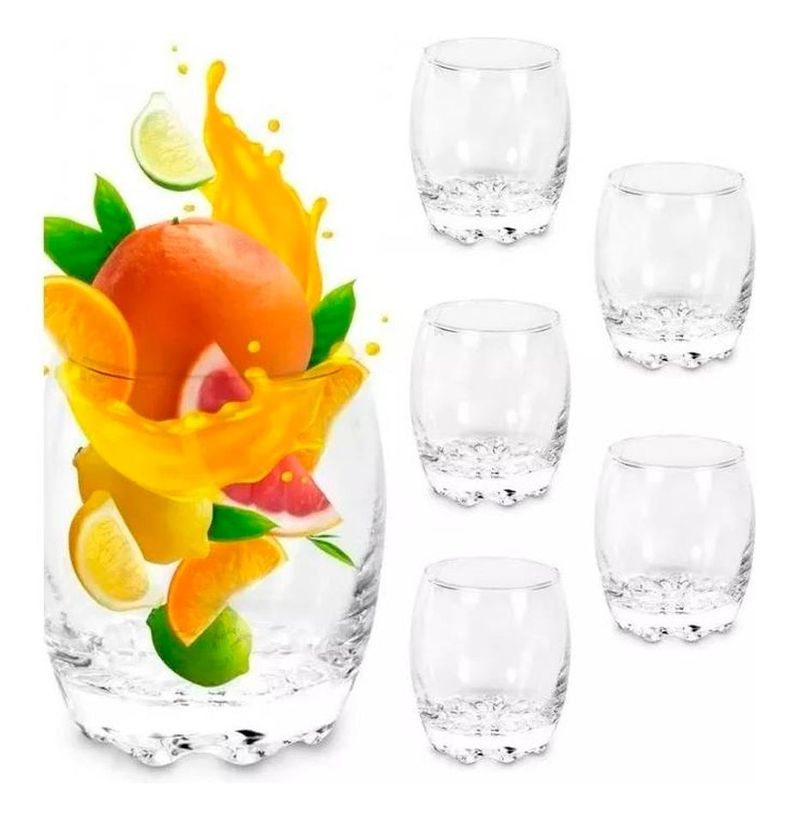 Set 6 Vasos Napoles Tragos Allegra Bajos 290 Ml-1