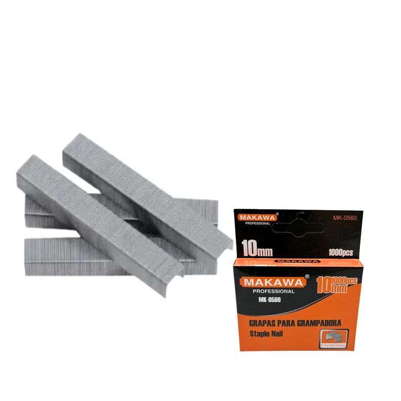 Caja 1000 Corchetes 10MM Grampas Acero Galvanizado Ferreteria-0