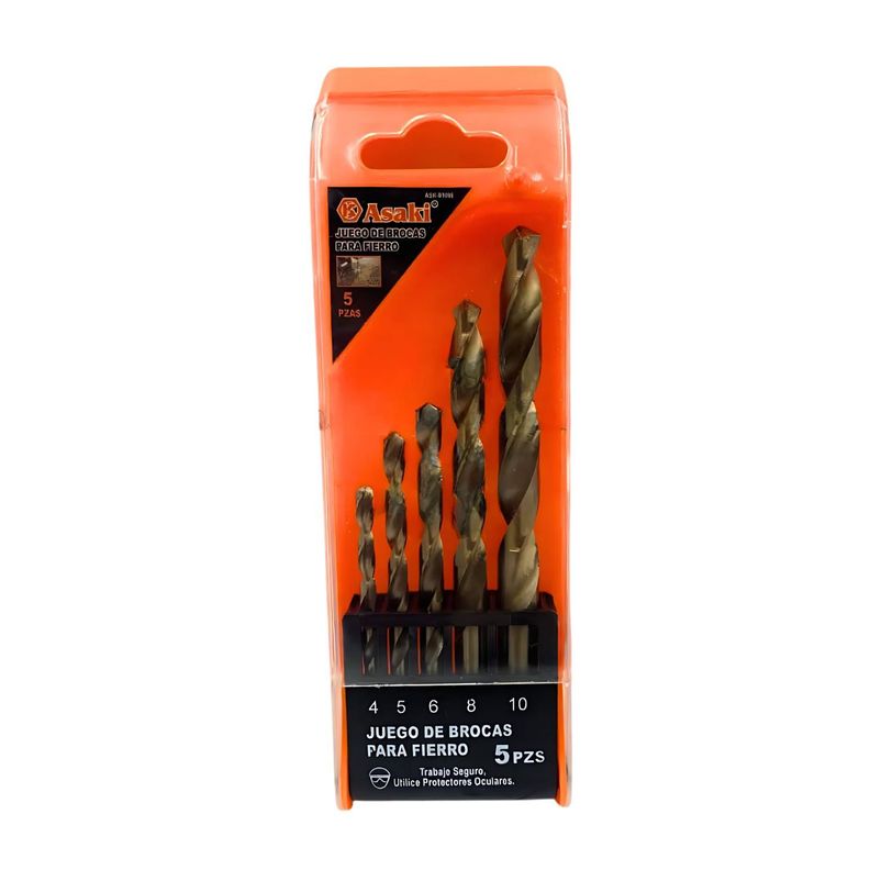 Set 5 de Brocas para Fierro Herramienta Ferreteria 01006-0