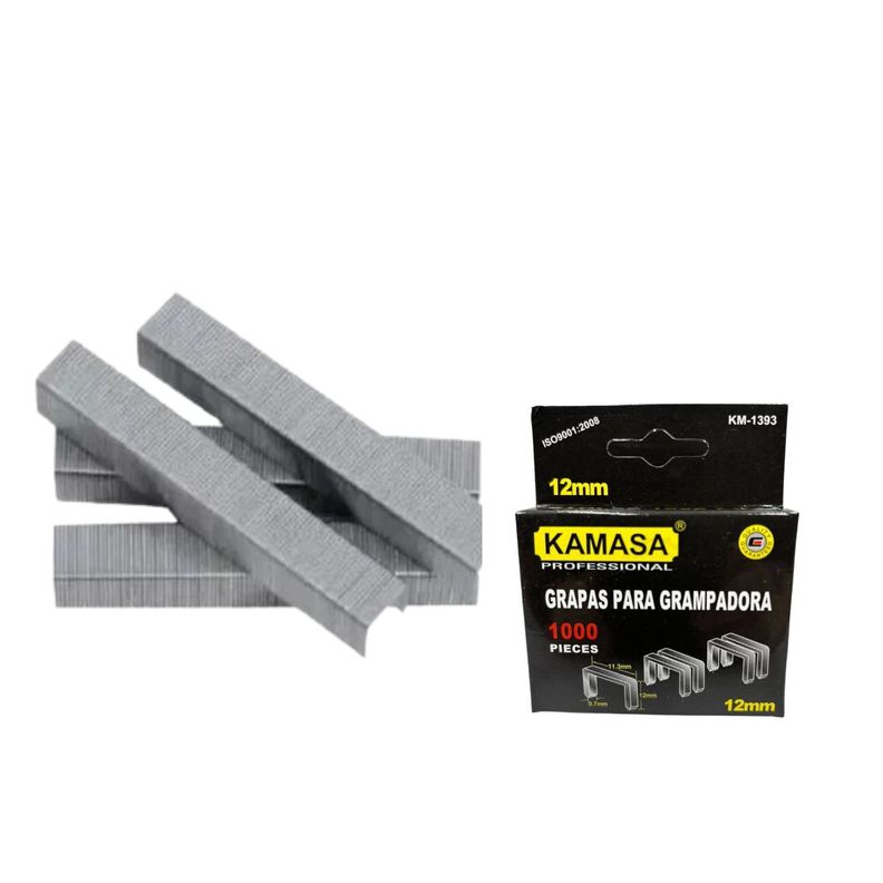 Caja 1000 Corchetes de 12MM Grampas Acero Galvanizado Ferreteria-0