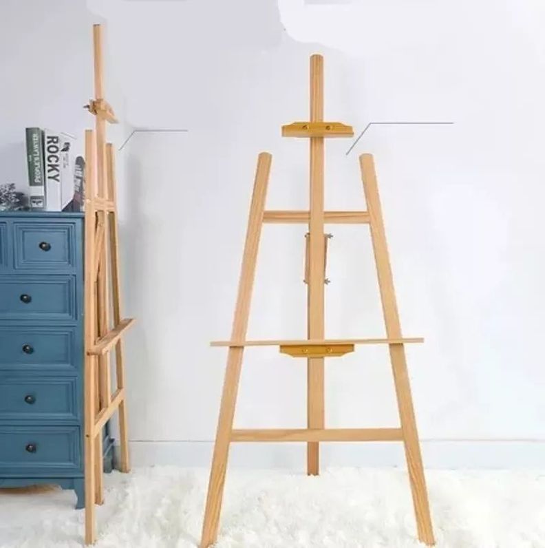 Atril Caballete Ajustable De Madera Para Pintar 1.20mt-3
