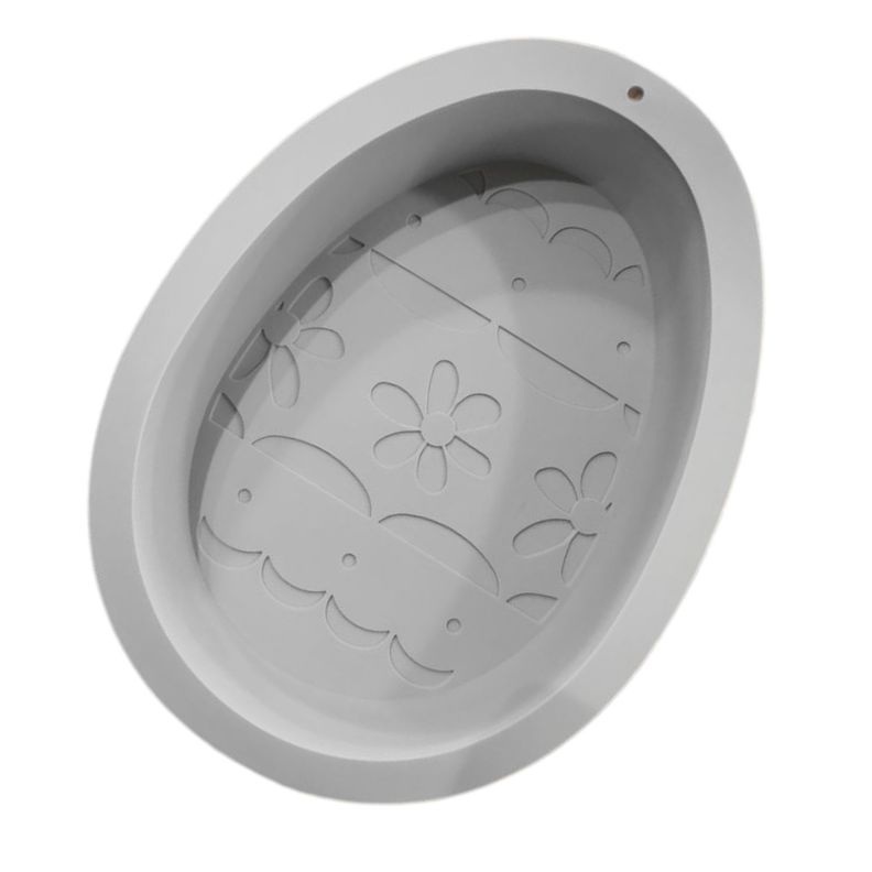 Molde Huevo Silicona Gris Grande 20cm Reposteria Chocolate-1