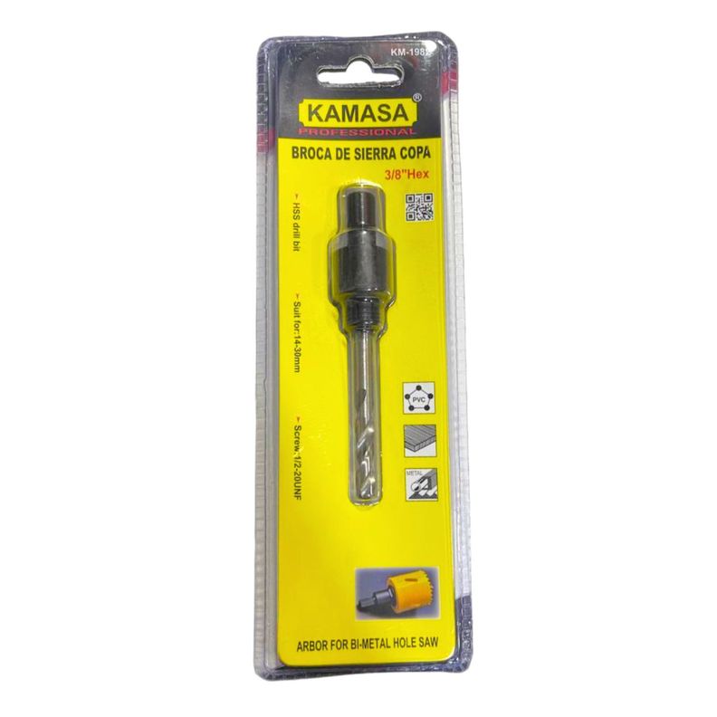 Broca para Sierra Copa de 3/8" Herramienta Ferreteria KM1982-0