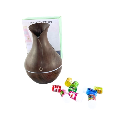 Humidificador Aromatizador diseño 200ML diseño oscuro+ 12 Esencias-0