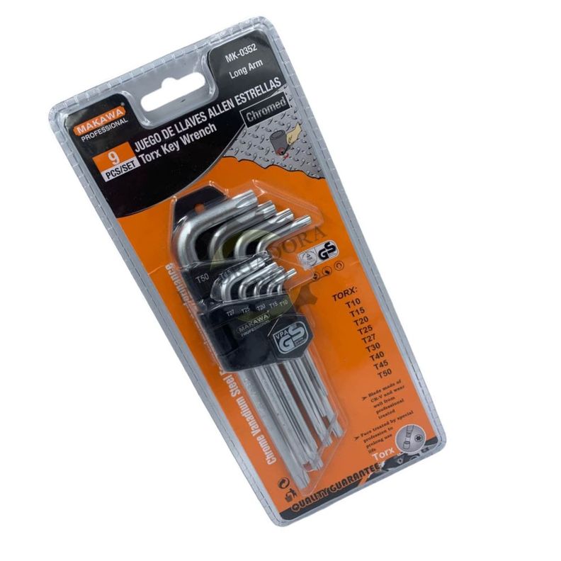 Set Llaves Allen Estrellas L 9 Pzas Herramienta Profesional-2