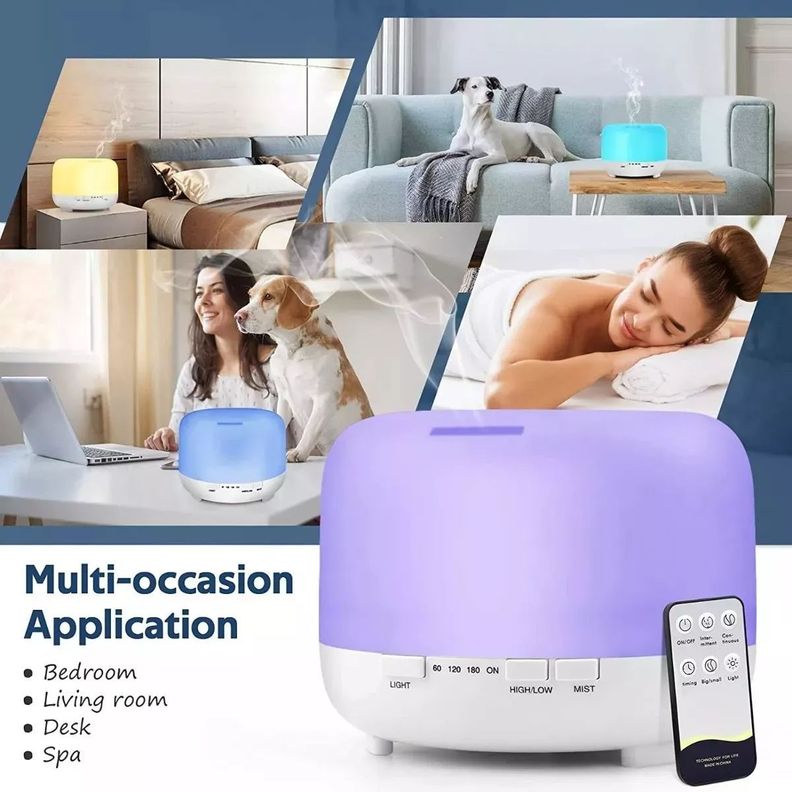 Humidificador Ultrasonico Humificador Aire Difusor 500ml Color Blanco-4