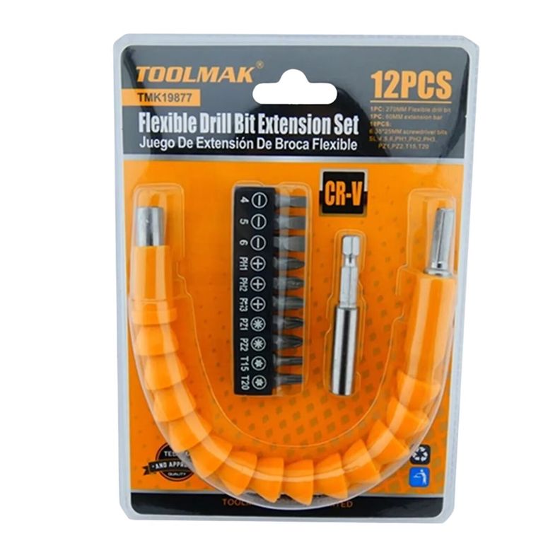 Set 12 Pzas Puntas Brocas Flexibles Phillips Herramienta TMK19877-0