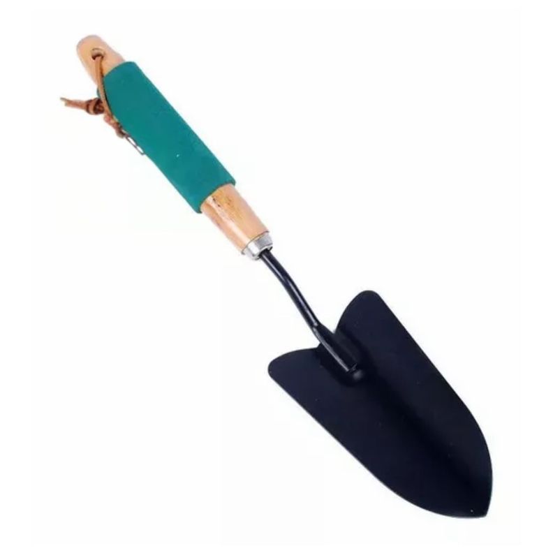Pala Jardinería Mango Madera Herramienta Resistente Exterior-0