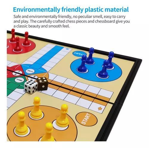 Ludo Magnetico Juego Mesa Clásico Educativo Tablero 14x27,5x4,3-4