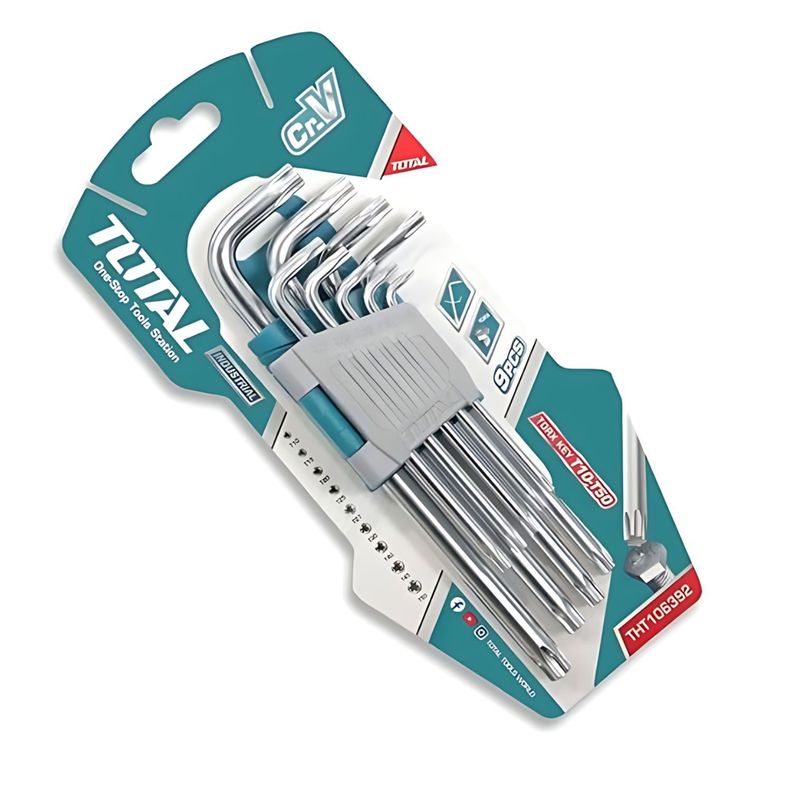 Set Llaves Allen Estrellas L 9 Pzas Herramienta Profesional Ferreteria-2