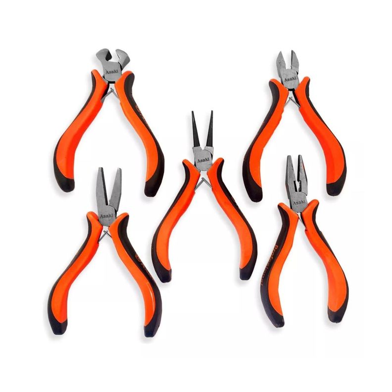 Set 5 Mini Alicates Multifuncion Corte Presion Ferreteria-0