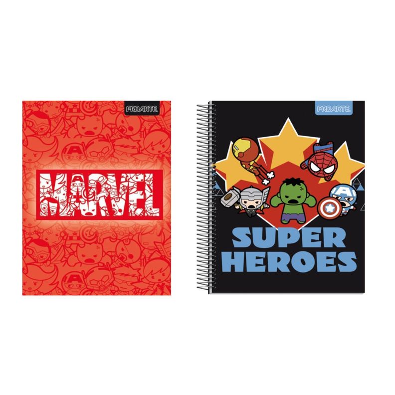 Pack 2 Piezas Cuadernos Superhéroes Diseño Divertido Escolar-0