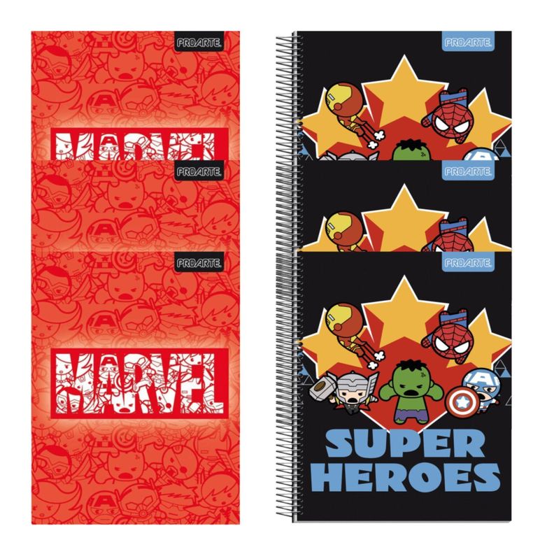 Pack 2 Piezas Cuadernos Superhéroes Diseño Divertido Escolar-3