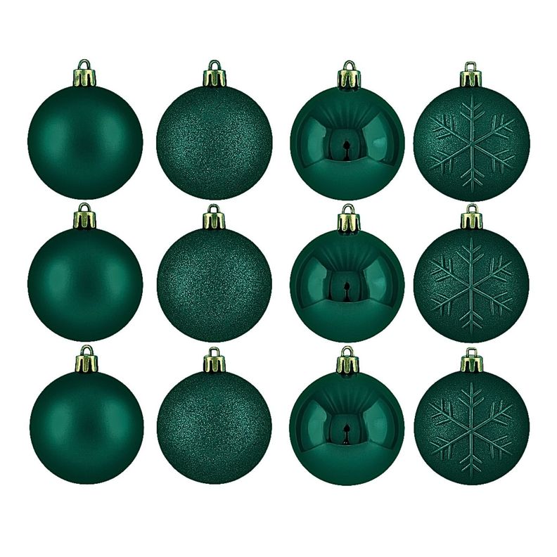 16 Esferas Bambalinas Adorno Navideño Verde 6cm Decoracion