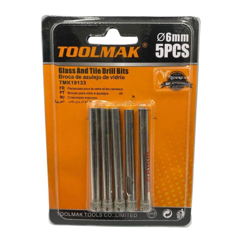 Set 5 Brocas Diamantadas de 6mm Ferreteria TMK19133-0