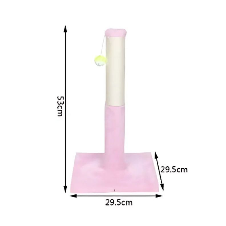 Torre Rascador Rosa Mascotas Gatos Tipo Columna Con Juguete-2