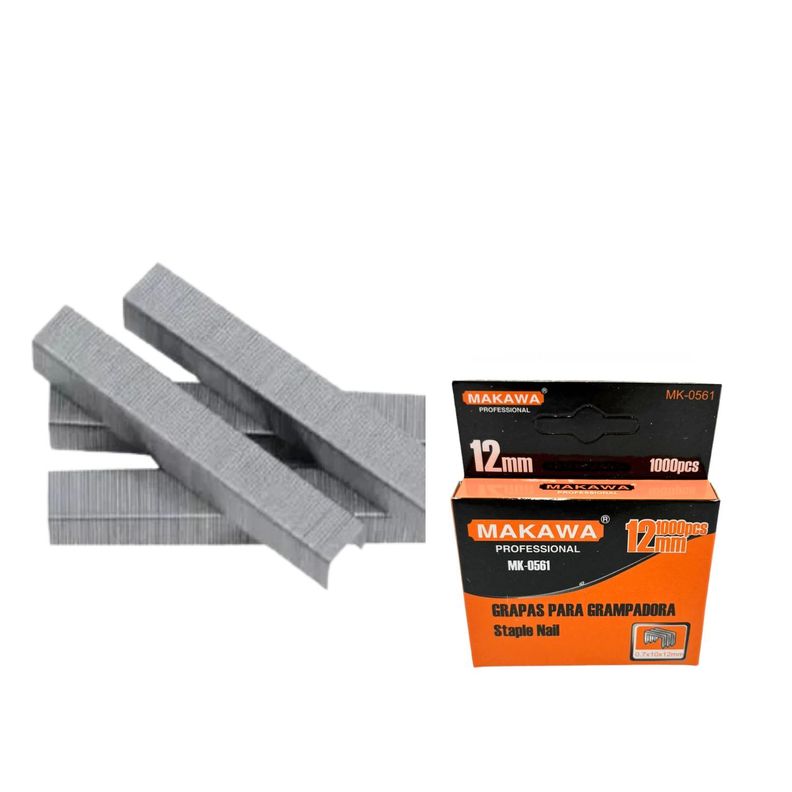 Caja 1000 Corchetes 12MM Grampas Acero Galvanizado Ferreteria-0