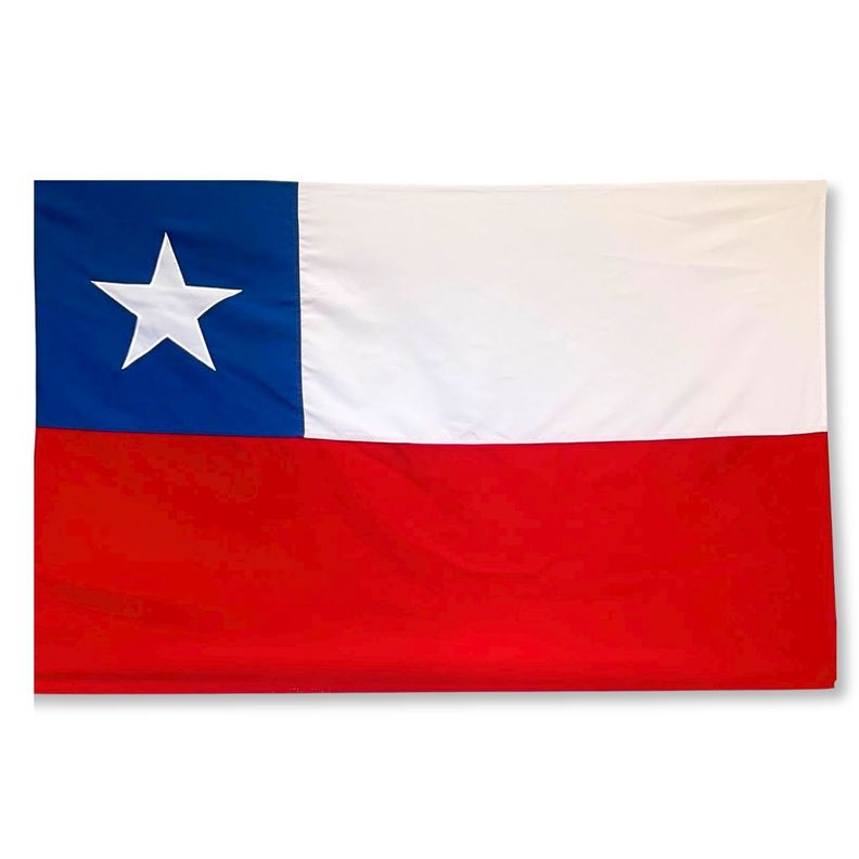 Bandera Chilena 150x220cm de Tela Fiestas Patrias