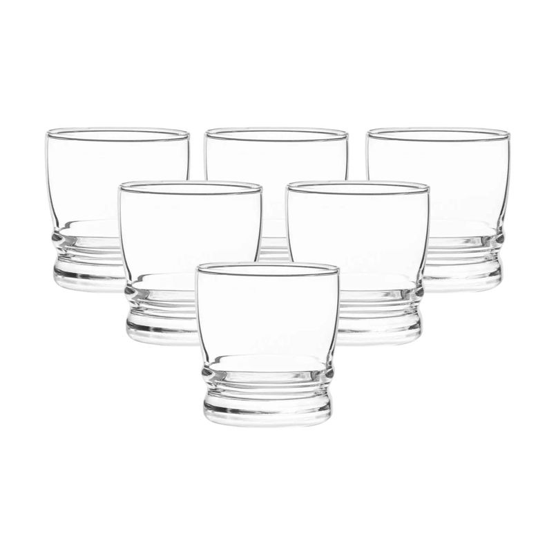 Set 6 Vasos Madeira Rocks 304mL Menaje Cocina Cristar