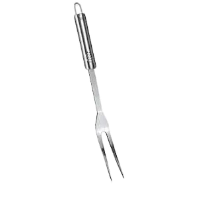 Tenedor Para Carne Pincho Asado Acero Inoxidable Dos Dientes-0