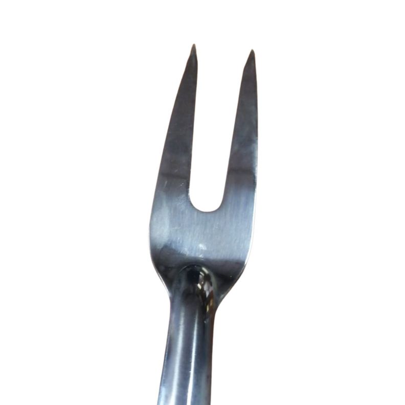Tenedor Para Carne Pincho Asado Acero Inoxidable Dos Dientes-2