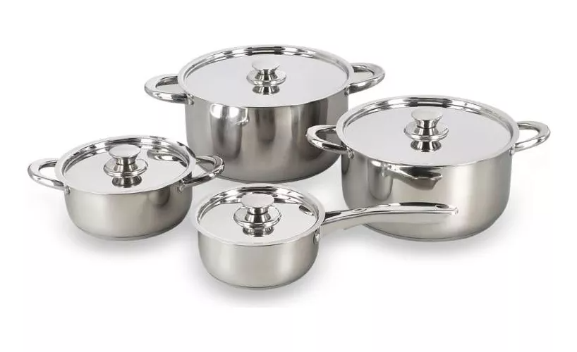 Juego Ollas Acero Inoxidable Wens 8 Piezas Cocina 460-8ss-0