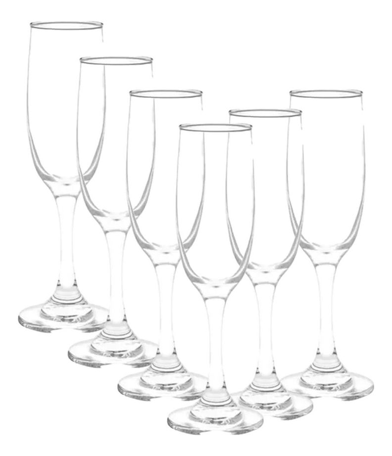 Set 6 Copas De Champagne Flute Premiere 183 Ml-0