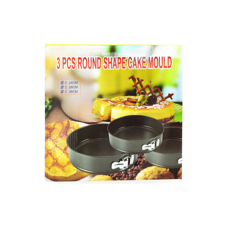 Moldes De Torta Desmontable Antiadherente X 3 -4