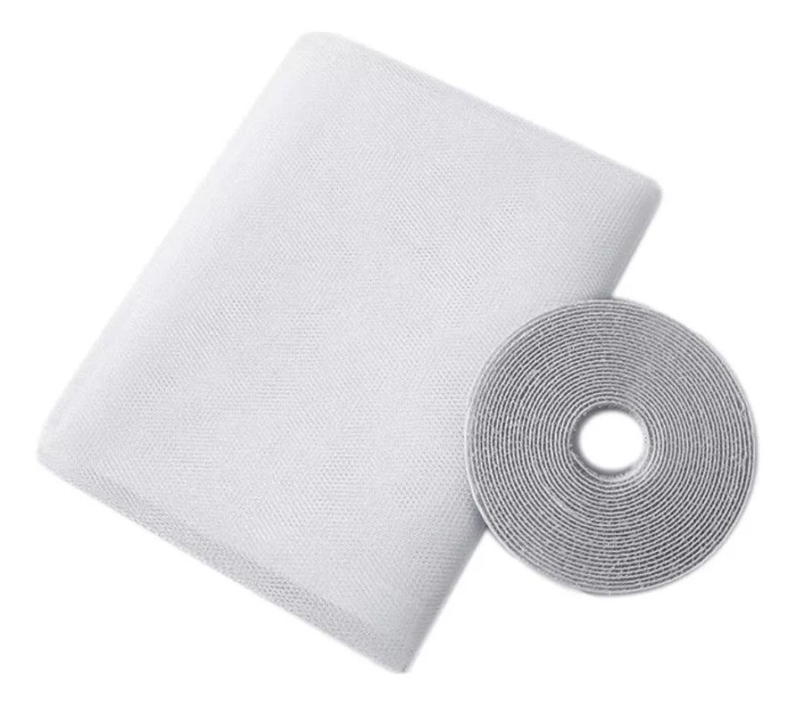 2x Mosquitero Ventana Malla Blanca Hasta 130x150cms + Velcro