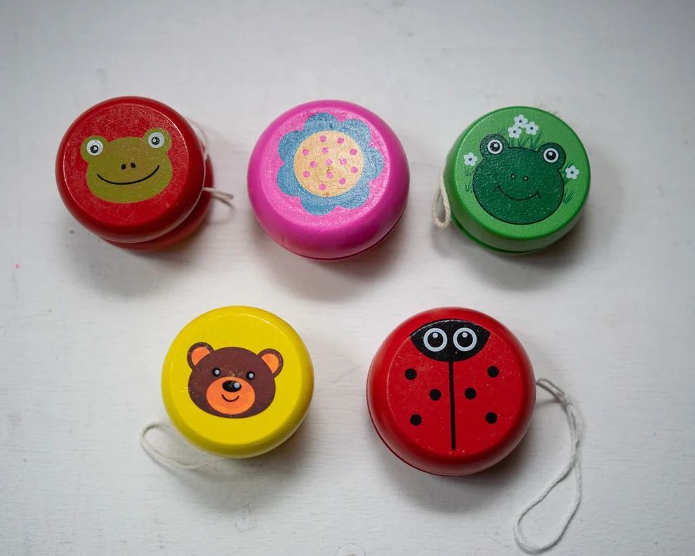 Yoyo De Madera Para Niños Juguete Clasico Yoyo De Madera.-7