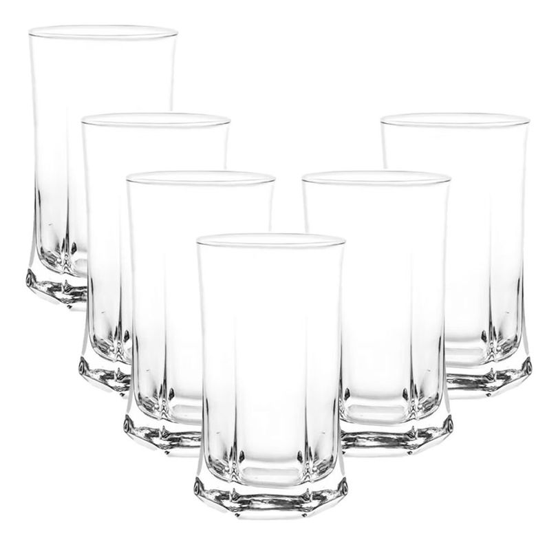Set 6 Vasos Vivaldi Tragos Altos Cristar 332 Ml-0