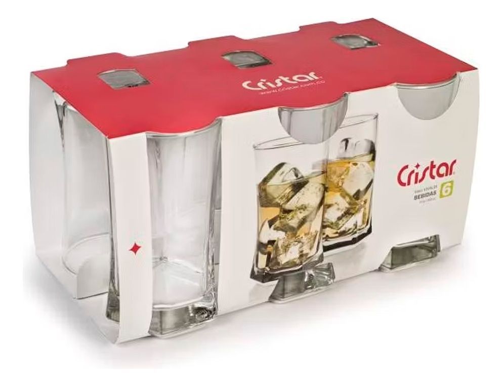 Set 6 Vasos Vivaldi Tragos Altos Cristar 332 Ml-1