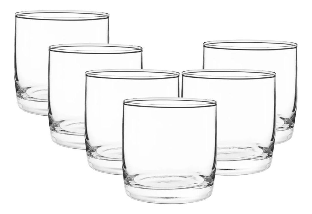 Set 12 Vasos Monterrey Transparente Cortos Cristar 296 Ml-0