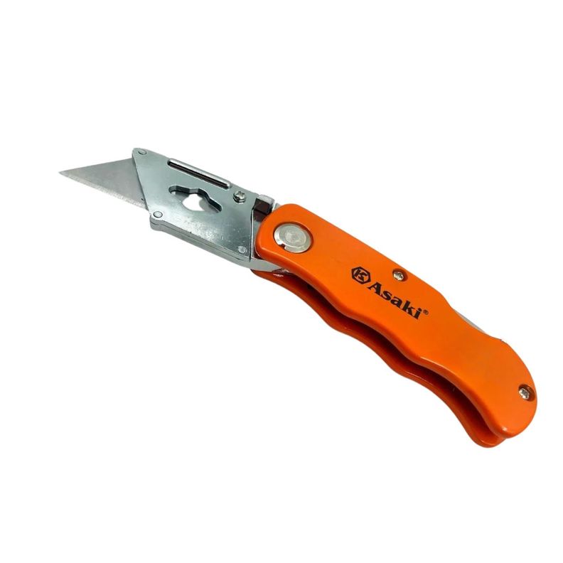 Cuchillo Cartonero Asaki Con 3 Repuestos Trabajo Cartonero-0