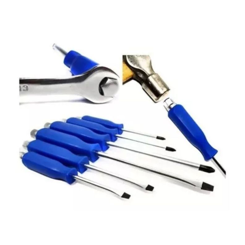 Set Destornilladores Paleta Cruz de Golpes 12 Pzas Profesional-1