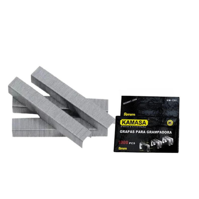 Caja 1000 Corchetes de 6MM Grampas Acero Galvanizado Ferreteria-0