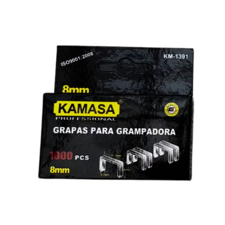 Caja 1000 Corchetes de 6MM Grampas Acero Galvanizado Ferreteria-1