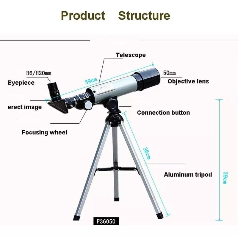 Telescopio Astronómico Profesional Filtro Solar F36050 Color Gris-3